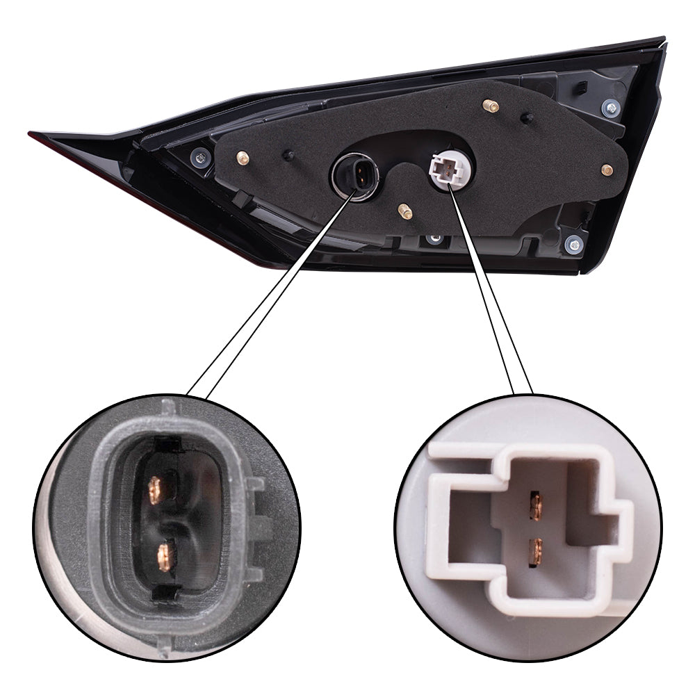 Brock Replacement Drivers Lid Mounted Tail Light Assembly Compatible with 19-23 Altima 26545-6CA0A