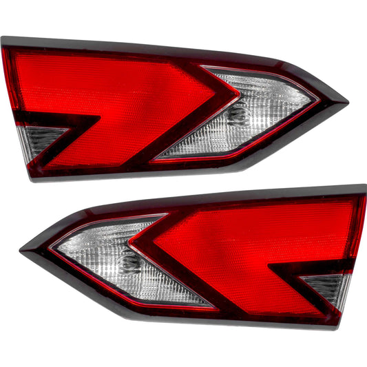 Brock 4222-0039LR Driver Side Left Passenger Side Right Combination Tail Light Assembly Lid Mounted Compatible with 2020-2024 Nissan Versa