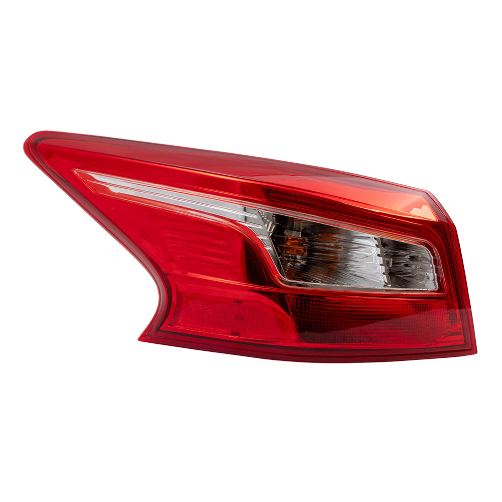 Brock Aftermarket Replacement Driver Left Combination Tail Light Assembly Body Mounted Compatible With 2016-2019 Nissan Sentra