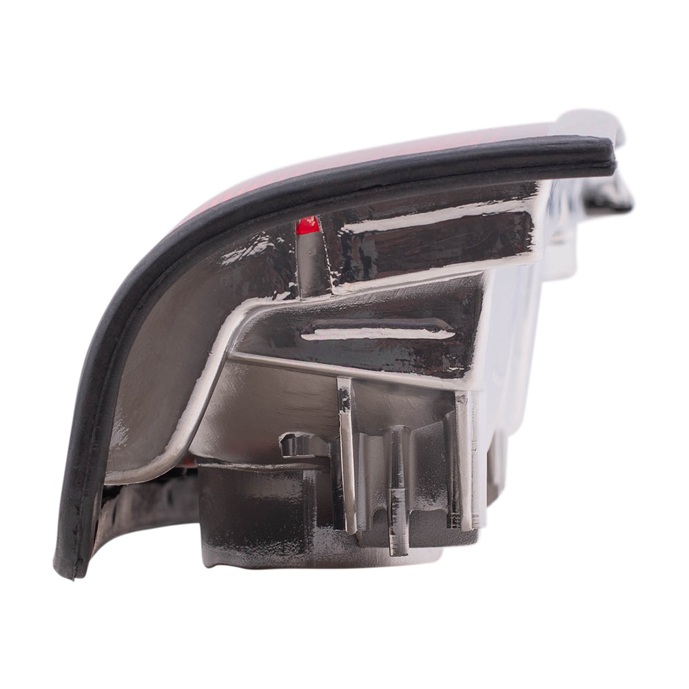 Brock Replacement Driver and Passenger Taillights Tail Lamps with Chrome Trim Compatible with 85-86 Pickup Truck 2655580W00 2655080W00