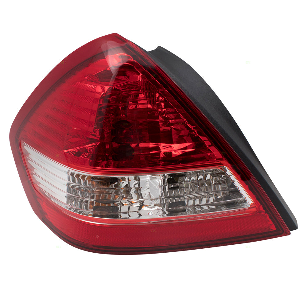 Brock Replacement Drivers Tail Light Tail Lamp Compatible with 07-11 Versa Sedan 26555EL30A NI2800185
