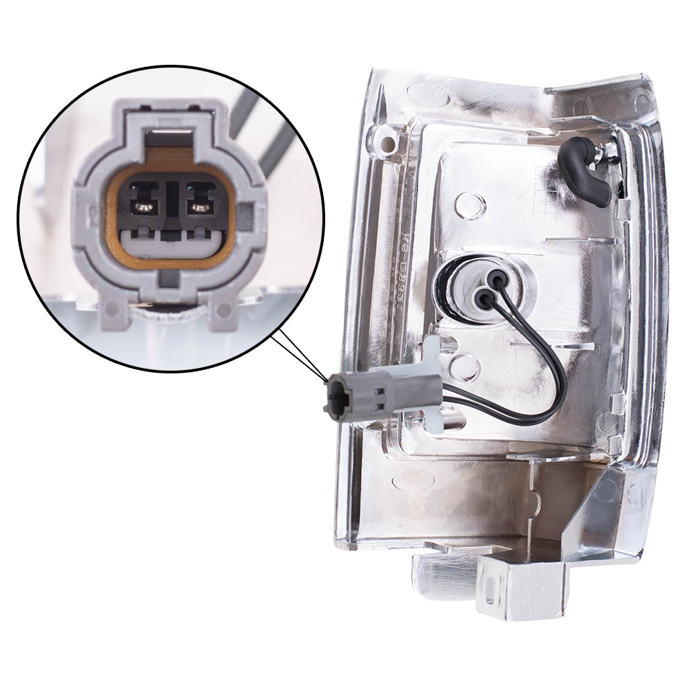 Park/Signal/Side Marker for 1990-1994 D21 Chrome Bezel for 1995-1997 Pickup B611588G00 Left NI2550107