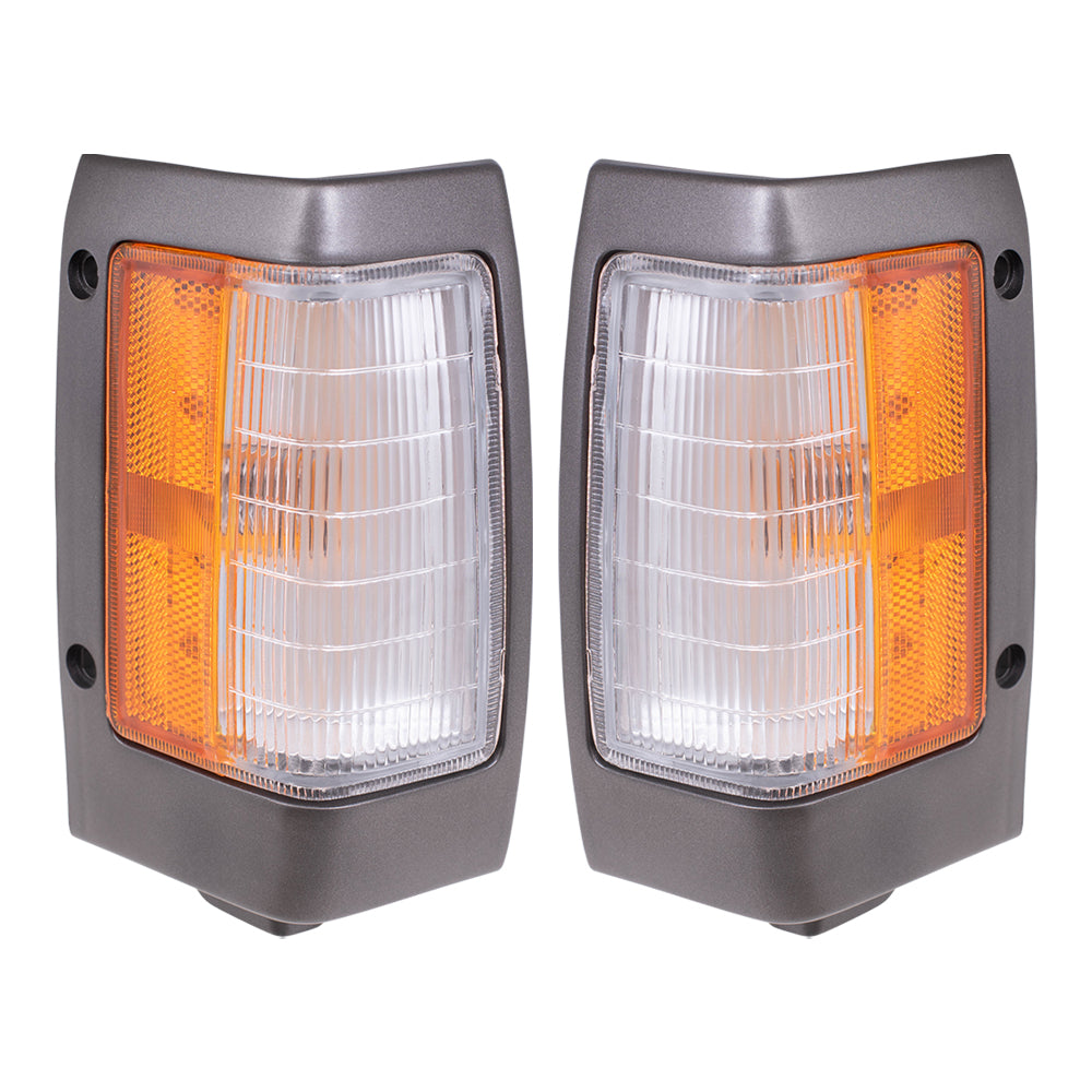 Park/Signal/Side Marker for 1990-1994 D21 Black Bezel for 1995-1997 Pickup B611501G02 Set NI2550104