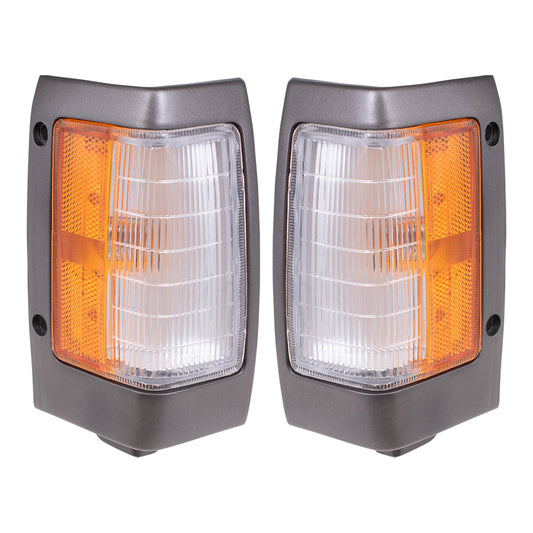Park/Signal/Side Marker for 1990-1994 D21 Black Bezel for 1995-1997 Pickup B611501G02 Set NI2550104