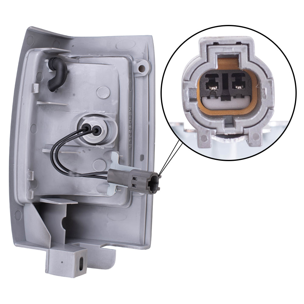 Park/Signal/Side Marker for 1990-1994 D21 Black Bezel for 1995-1997 Pickup B611501G02 Set NI2550104