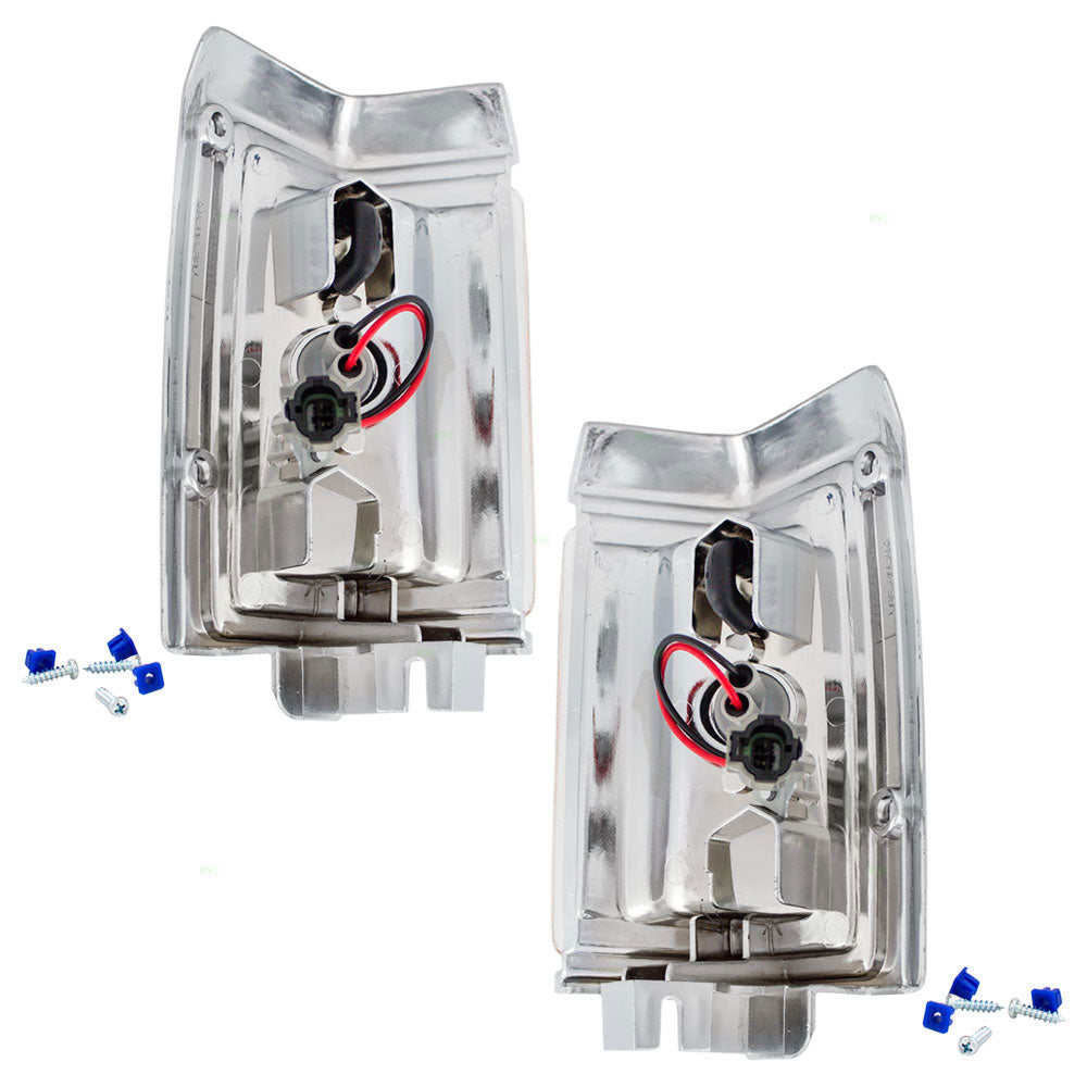 Park/Signal/Side Marker for 1993-1995 Pathfinder Chrome Trim for B611560G00 Set NI2550125