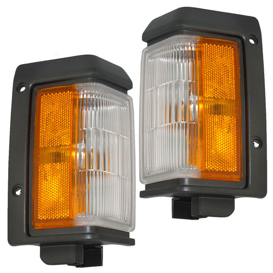 Park/Signal/Side Marker for 1988-1989 D21 Black Trim for 1988-1995 Pathfinder B611541G01 Set NI2550105