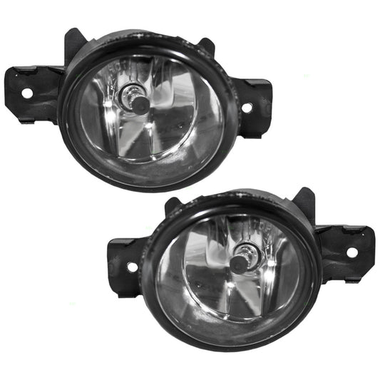 Brock Replacement Set Driver and Passenger Fog Lights Lamps Compatible with 07-18 Altima 261559B91C 261509B91C