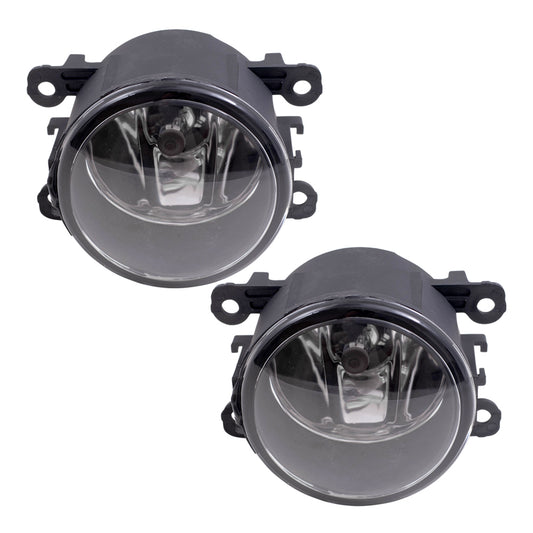 Brock Replacement Driver and Passenger Side Fog Light Assemblies Compatible with 2007-2012 Sentra SR/SR FE+/SE-R/SE-R SPEC V 26154-EA500