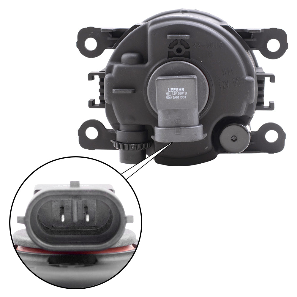 Fog Light for 2005-2009 Frontier SR/SR FE+/ SE-R/SE-R SPEC V L=R for 2005-2012 Pathfinder 2007-2012 Sentra 26154EA500 NI2592130