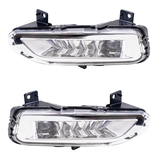 Brock 4225-0031LR LED Fog Light Assembly Set Compatible With 20-23 Sentra 20-24 Titan 22 Frontier