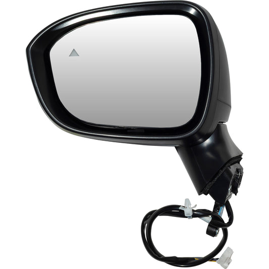 Brock Driver Side Left Power Door Mirror Textured Black With Blind Spot Detection Without Heat-Turn Signal Light-Around View Camera Compatible with 2021-2022 Nissan Rogue S 4331-0007L
