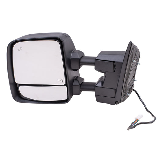 Power Towing Mirror for 2017-2023 TITAN Blind Spot Detection Turn Signal Indicator Puddle Lamp Heated for 2016-2023 TITAN XD 963029FT1E Left NI1320308