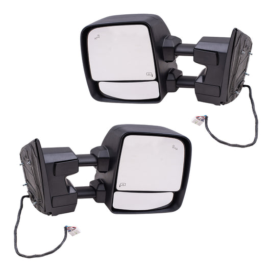 Power Towing Mirror for 2017-2023 TITAN Blind Spot Detection Turn Signal Indicator Puddle Lamp Memory Heated for 2016-2023 TITAN XD 963029FS1E Set NI1320310
