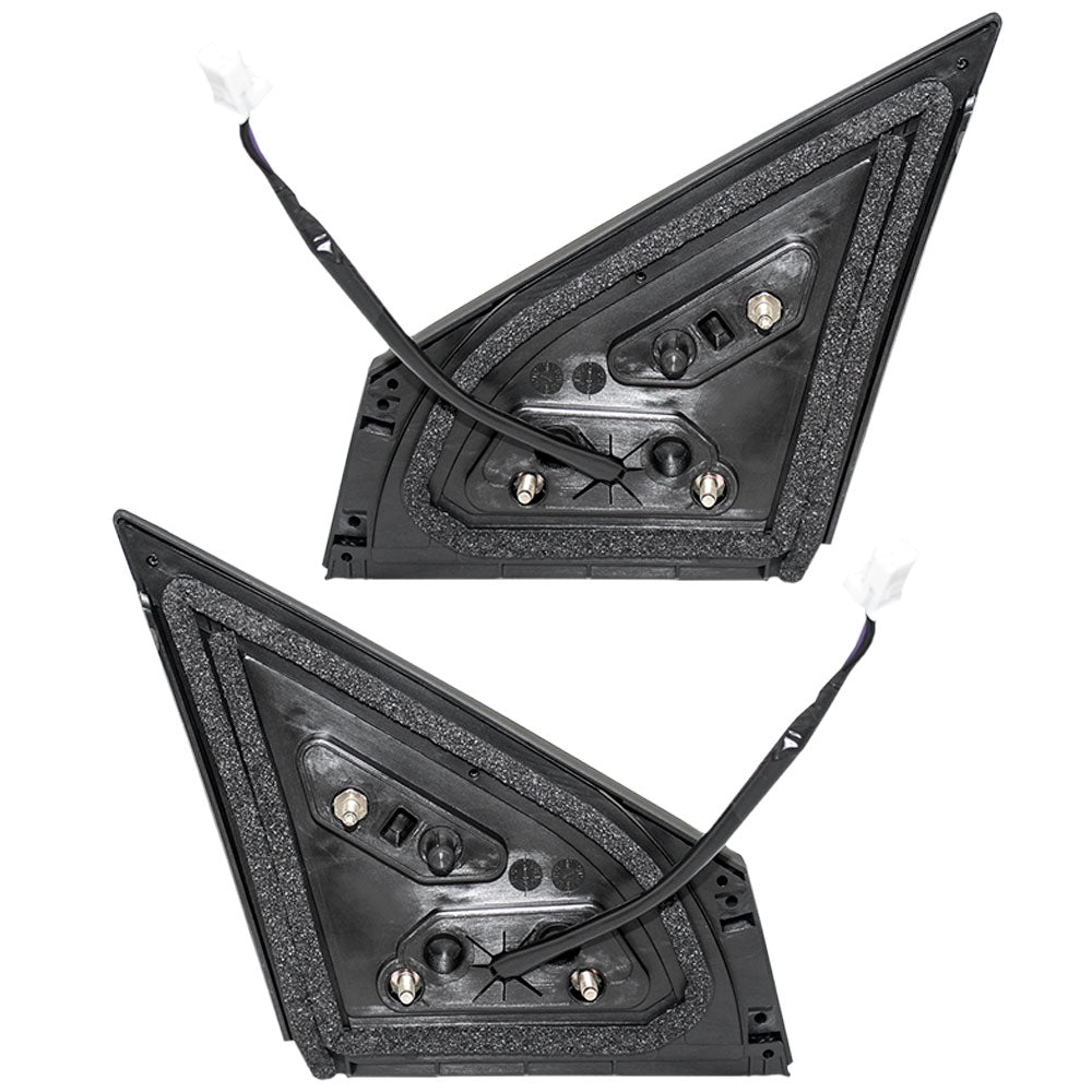 Driver and Passenger Power Side View Mirrors Heated Compatible with 08-13 Rogue 96302JM200 96301JM200