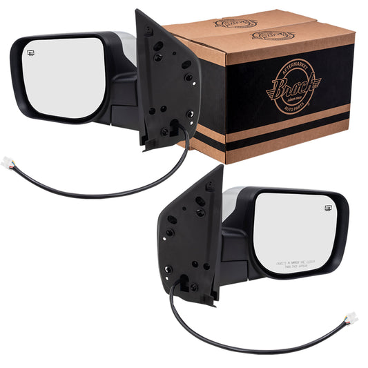 Power Mirror for 2004-2015 TITAN SE Single Arm Heated for 2005-2015 Armada for 2004 Pathfinder Armada for 2004-2010 QX56 96302ZC20A Set NI1320172