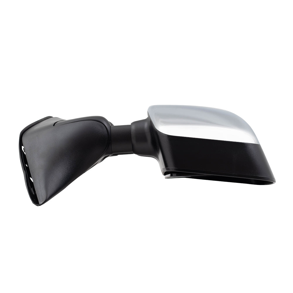 Brock Replacement Passengers Power Tow Side Mirror Heated Chrome Telescopic Dual Arms Compatible with 2004-2015 Titan 96301ZR10E