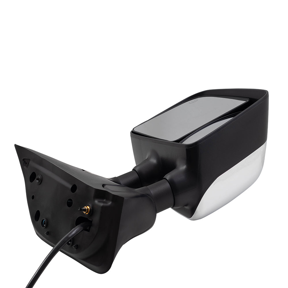 Brock Replacement Driver and Passenger Power Tow Mirrors Heated Chrome Memory Telescopic Dual Arms Compatible with 04-15 Titan 96302ZR30E 96301ZR30E