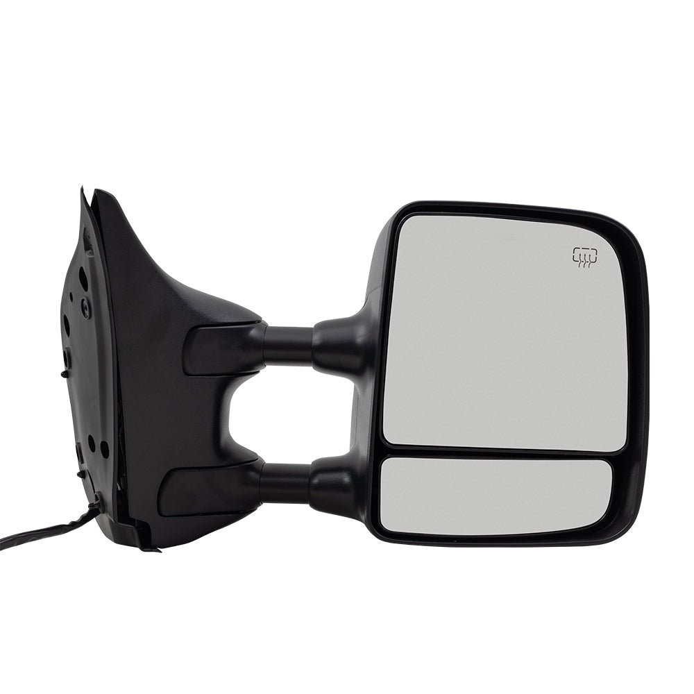 Brock Replacement Driver and Passenger Power Tow Mirrors Heated Chrome Memory Telescopic Dual Arms Compatible with 04-15 Titan 96302ZR30E 96301ZR30E