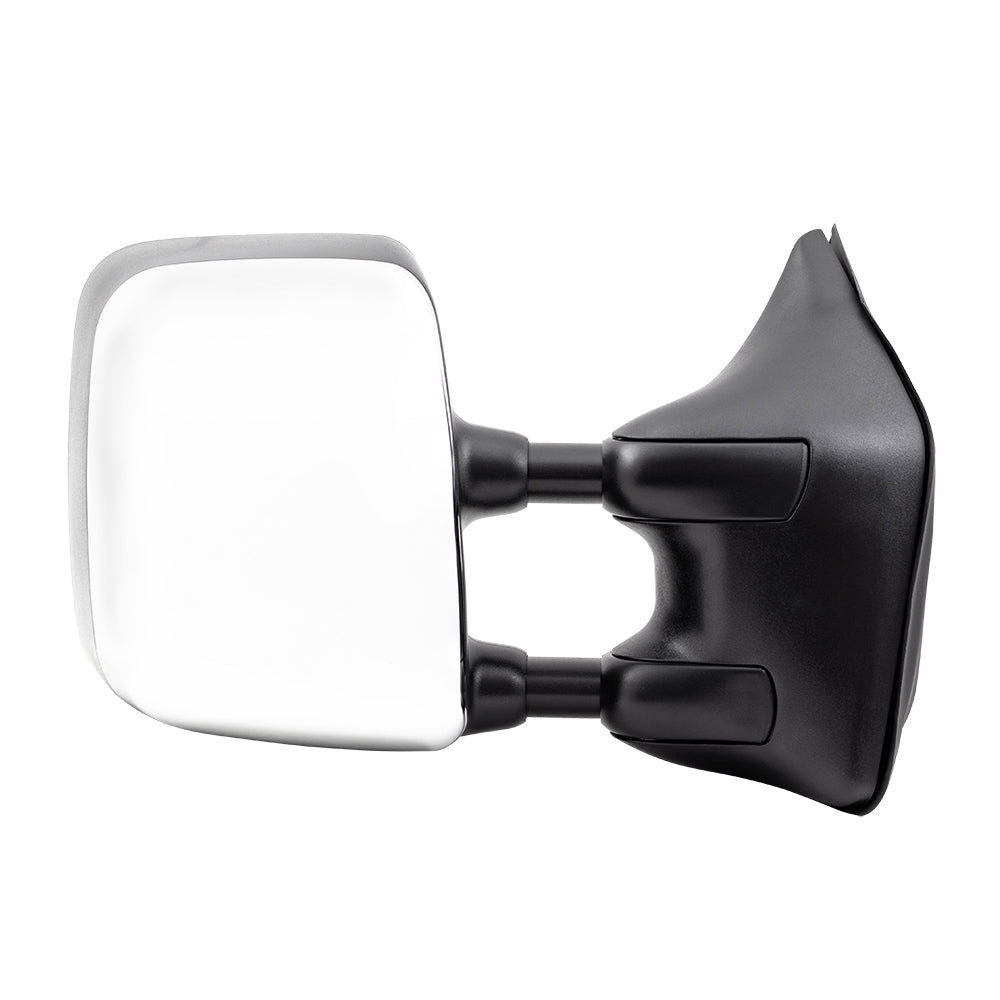 Brock Replacement Driver and Passenger Power Tow Mirrors Heated Chrome Memory Telescopic Dual Arms Compatible with 04-15 Titan 96302ZR30E 96301ZR30E