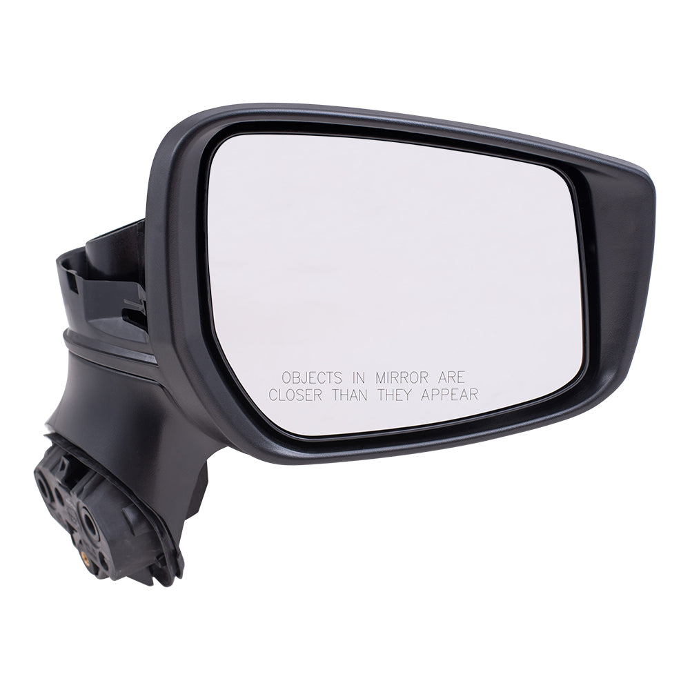 Brock Aftermarket Replacement Passenger Right Manual Mirror Textured Black Compatible with 2020 Nissan Versa Base Sedan