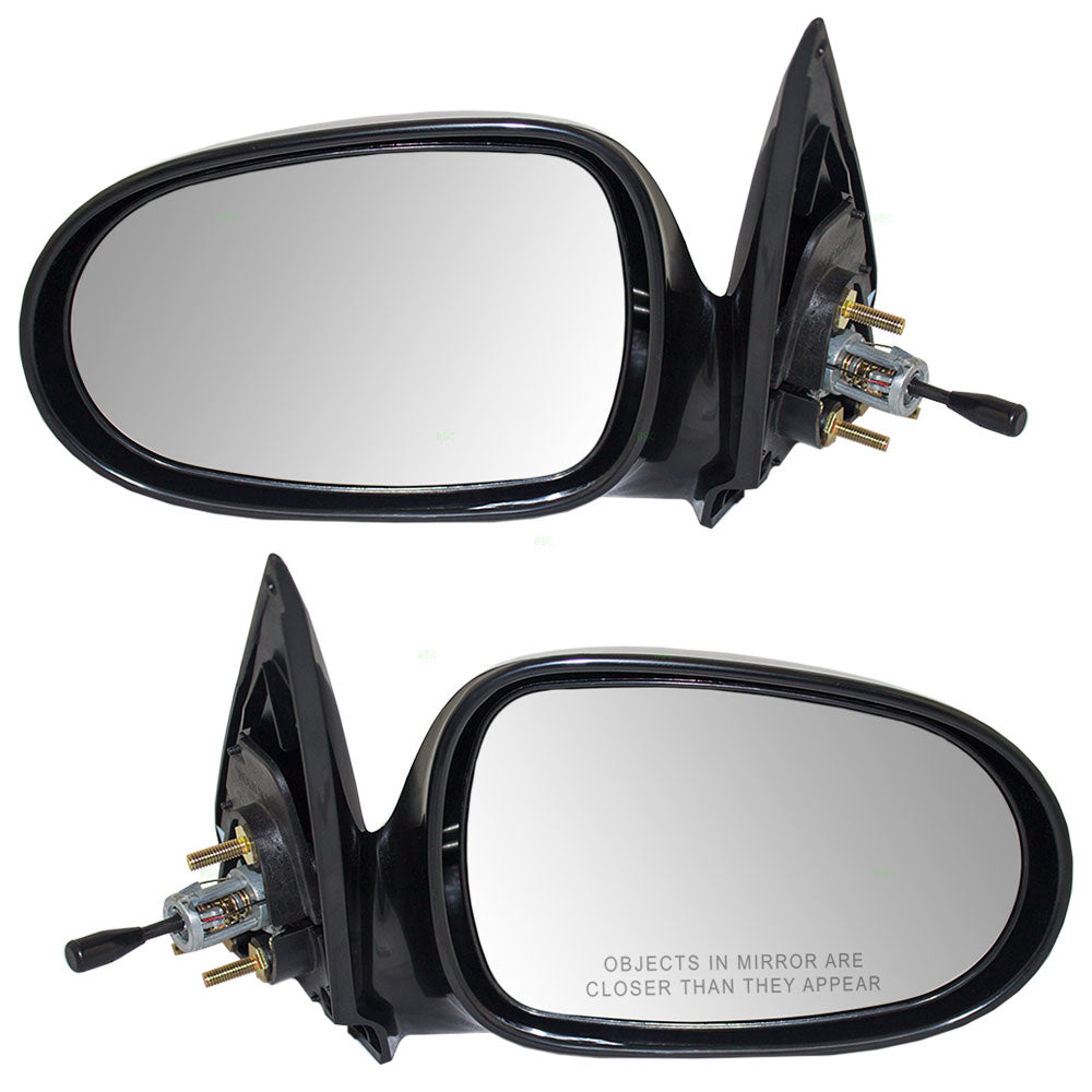 Driver and Passenger Manual Remote Side View Mirrors Compatible with 963025M100 963015M100