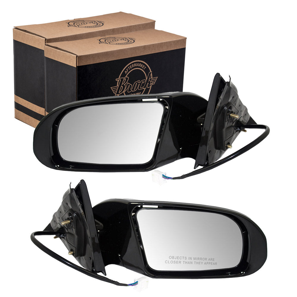 Driver and Passenger Power Side View Mirrors Ready-to-Paint Compatible with 09-14 Maxima 96302-9N80A 96301-9N80A