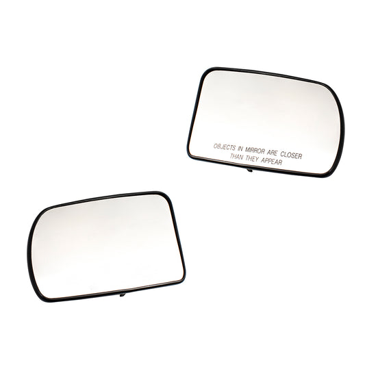 Brock Replacement Pair Set Power Side View Mirror Glass & Bases Heated Signal Compatible with 07-13 Altima 96302JB17E 96301JB17E