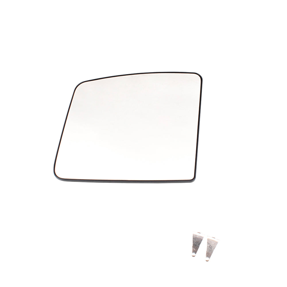 Brock Replacement Passenger Side Door Upper Mirror Glass with Base Compatible with 2012-2019 NV1500 NV2500HD NV3500HD