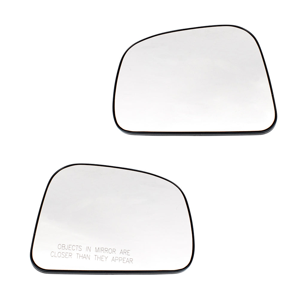Brock Replacement Set Door Mirror Glass with Bases Compatible with 2007 2008 2009 2010 2011 2012 Versa