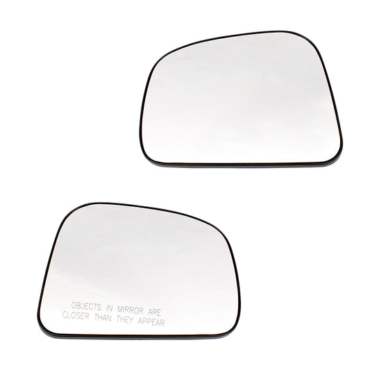 Brock Replacement Set Door Mirror Glass with Bases Compatible with 2007 2008 2009 2010 2011 2012 Versa