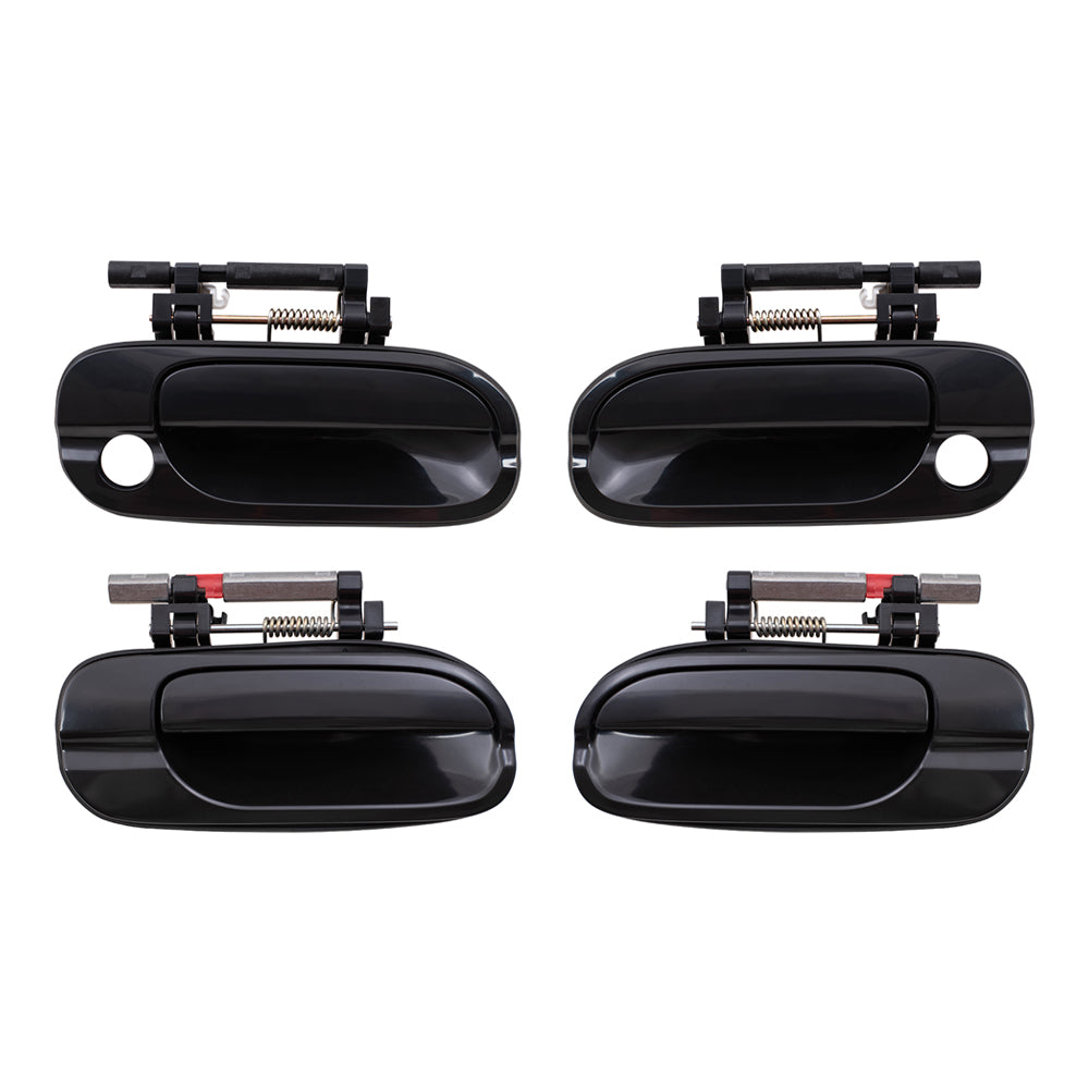 Brock Replacement 4 Piece Set Outside Door Handle Front & Rear Compatible with 2000-2006 Sentra 806076Z603 806066Z603 82607-6Z603 82606-6Z603