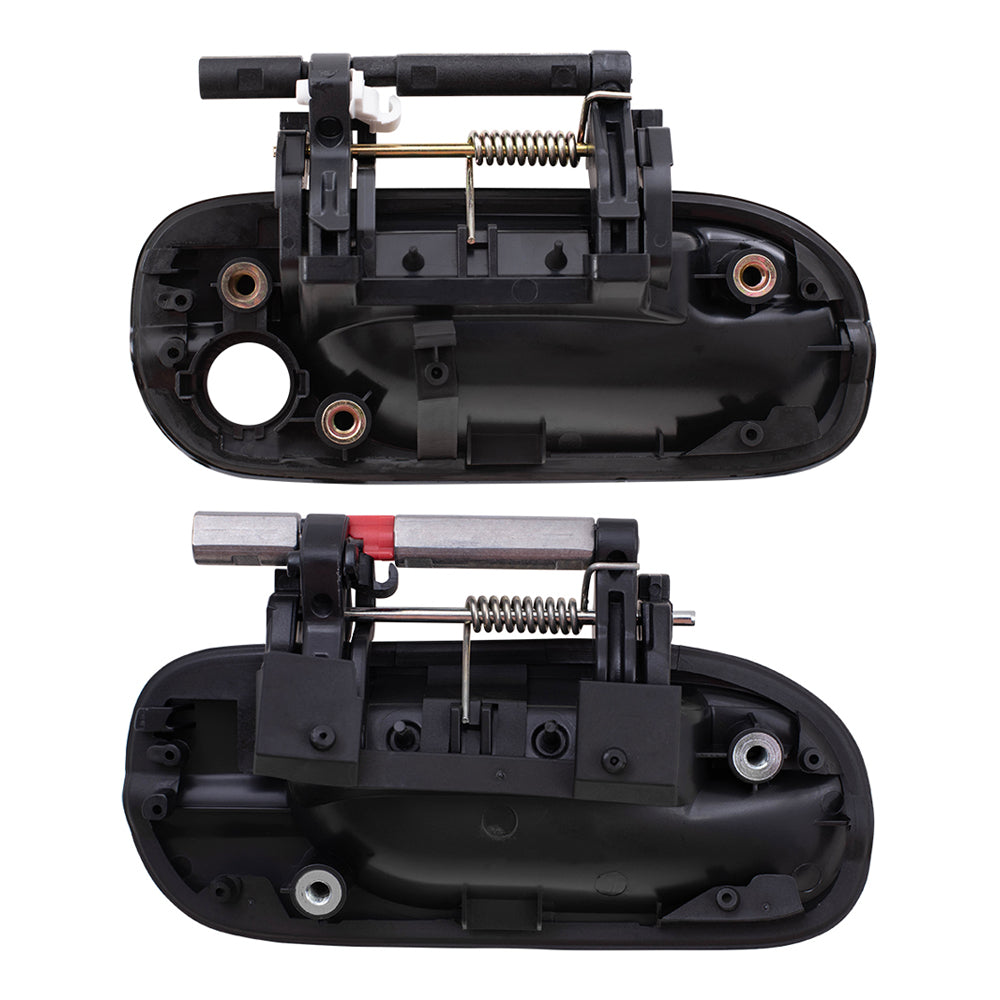 Brock Replacement 4 Piece Set Outside Door Handle Front & Rear Compatible with 2000-2006 Sentra 806076Z603 806066Z603 82607-6Z603 82606-6Z603