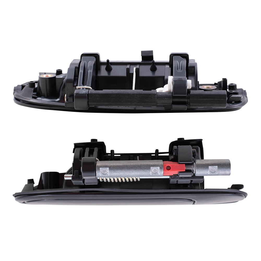 Brock Replacement 4 Piece Set Outside Door Handle Front & Rear Compatible with 2000-2006 Sentra 806076Z603 806066Z603 82607-6Z603 82606-6Z603