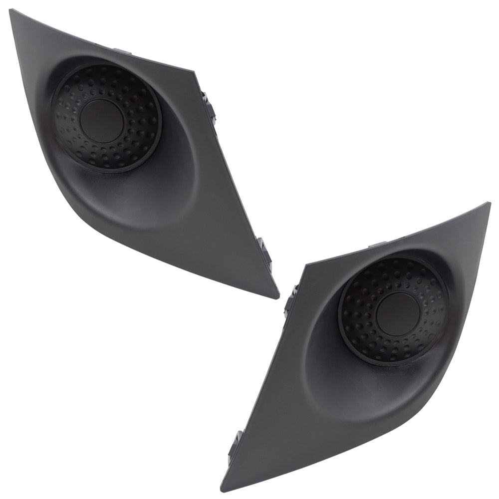 Brock Replacement Set Pair Fog Light Covers Compatible with 2007-2012 Versa without fog lamp