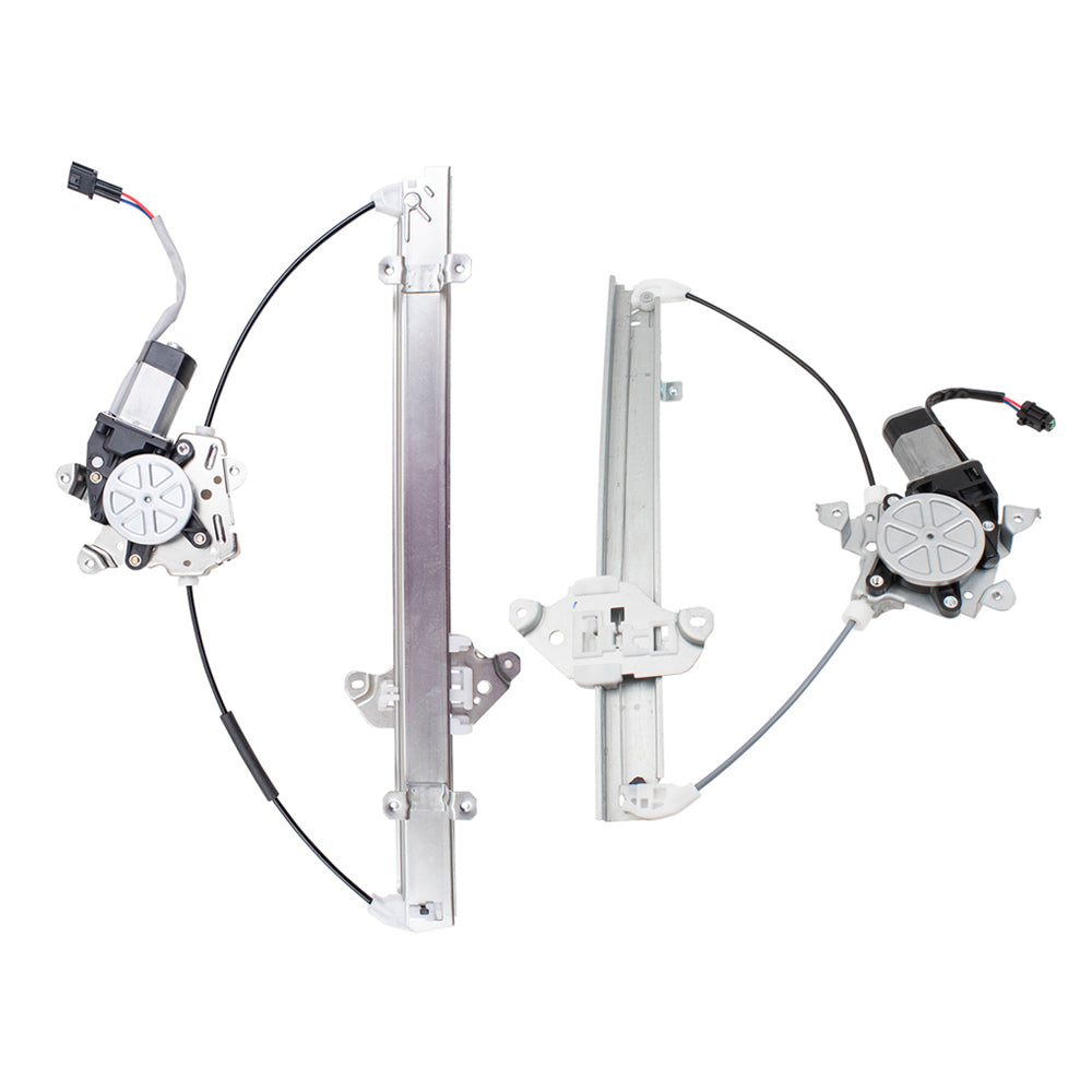 Brock Replacement Front and Rear Passenger Side Power Window Regulators with Motor Compatible with 2005-2010 Xterra Built to 04/2010