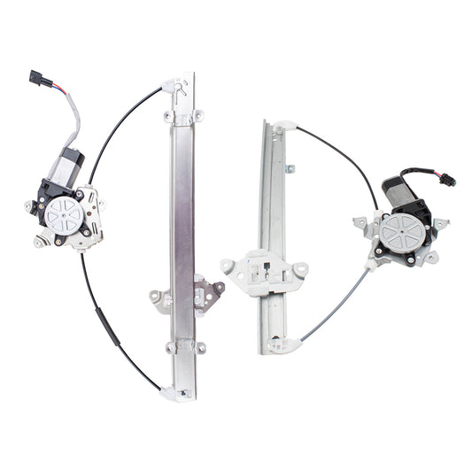 Brock Replacement Front and Rear Passenger Side Power Window Regulators with Motor Compatible with 2005-2010 Xterra Built to 04/2010