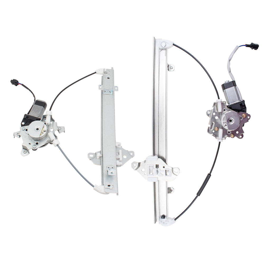 Brock Replacement Front and Rear Passenger Side Power Window Regulators with Motor Compatible with 2005-2010 Xterra Built to 04/2010