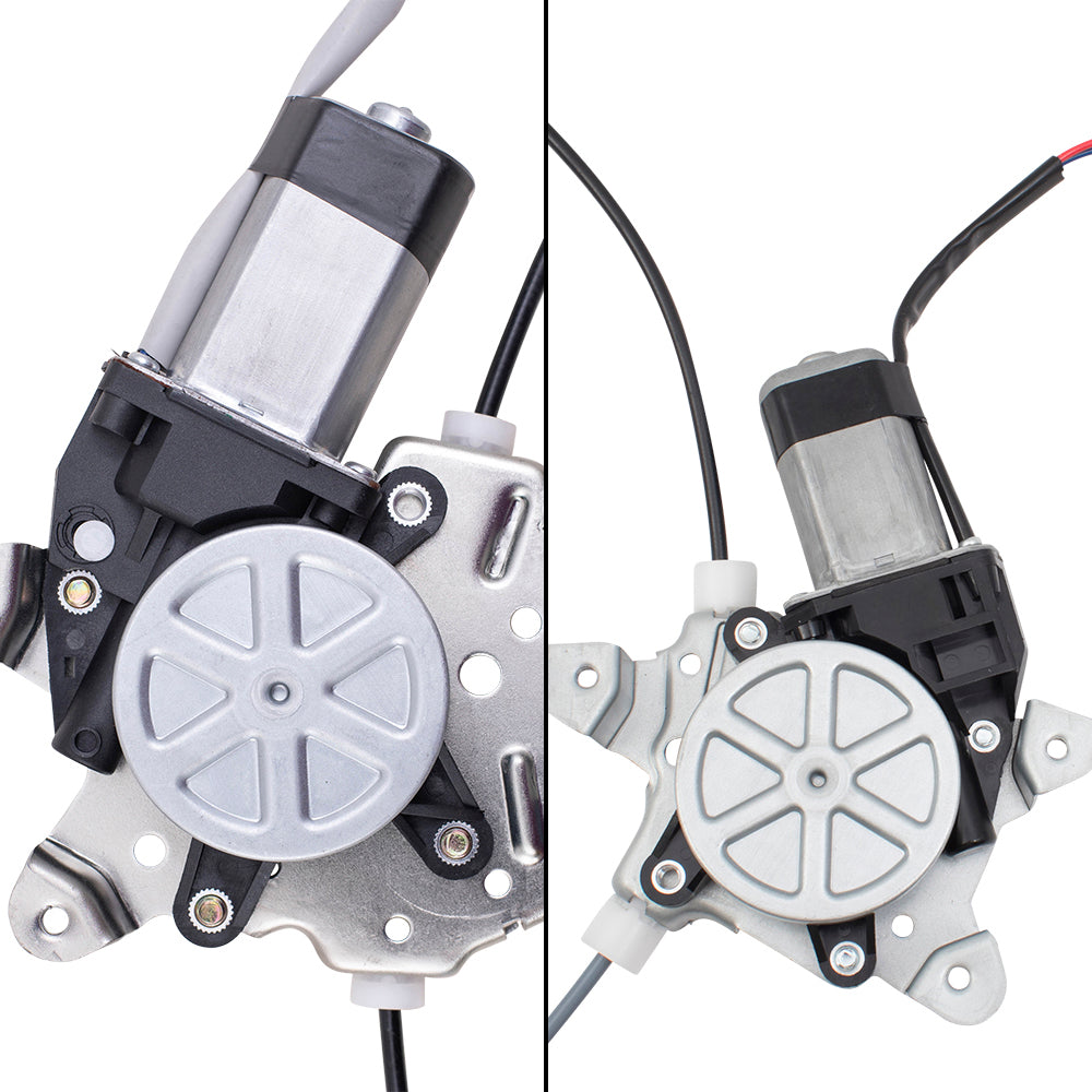 Brock Replacement Front and Rear Passenger Side Power Window Regulators with Motor Compatible with 2005-2010 Xterra Built to 04/2010