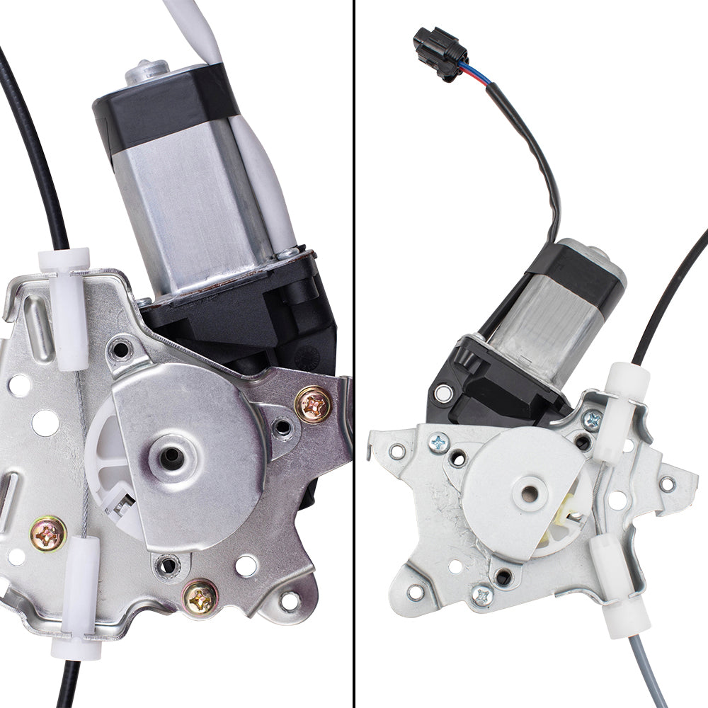 Brock Replacement Front and Rear Passenger Side Power Window Regulators with Motor Compatible with 2005-2010 Xterra Built to 04/2010
