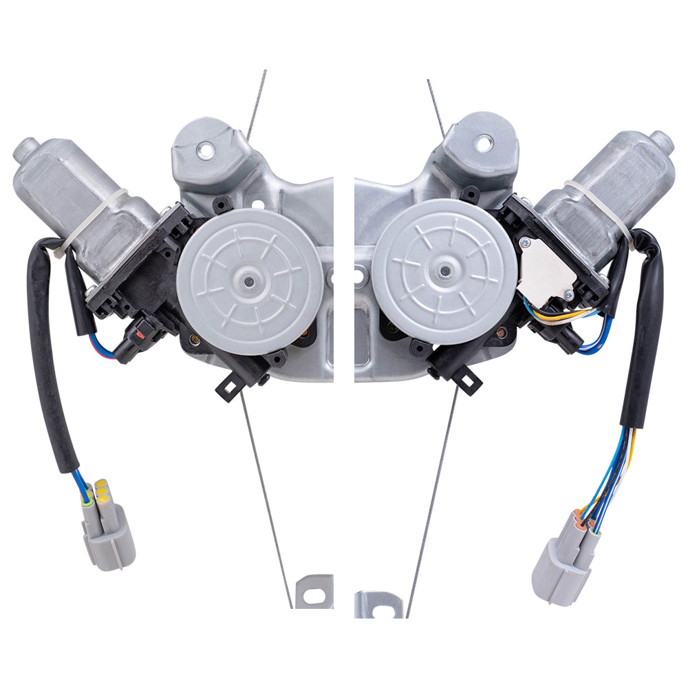 Window Regulator w/ Motor for 2013-2024 LEAF 6 Pin Connector Front 807213NF5A Set NI1350168