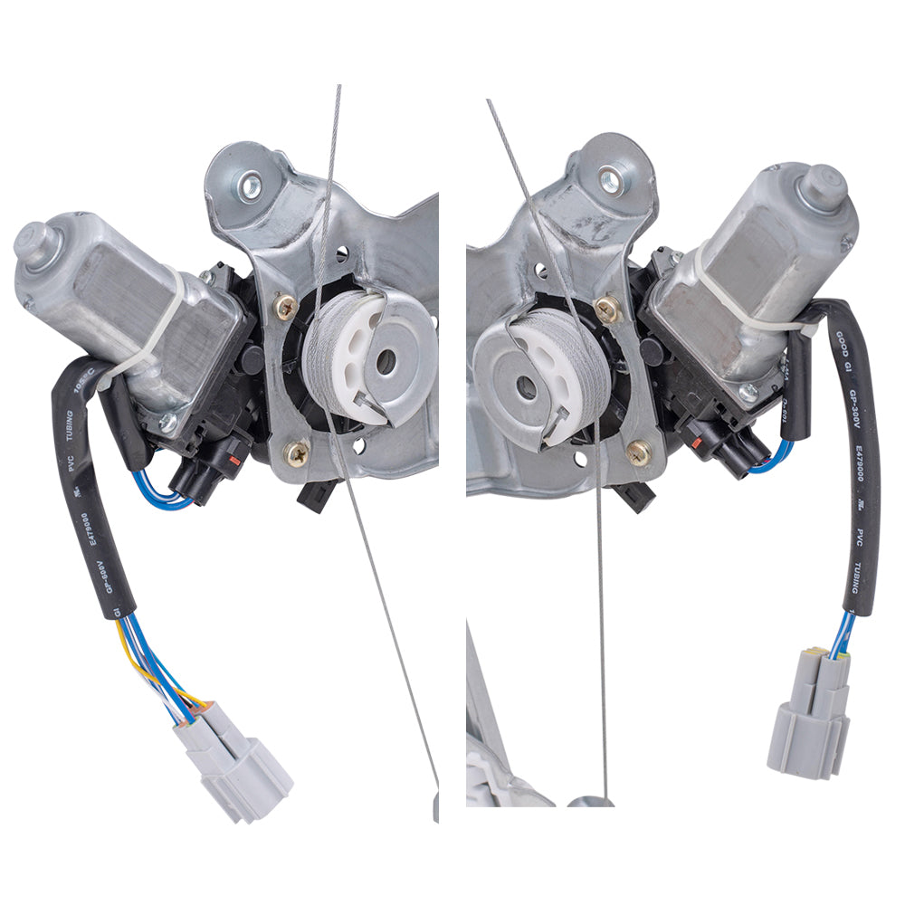 Window Regulator w/ Motor for 2013-2024 LEAF 6 Pin Connector Front 807213NF5A Set NI1350168