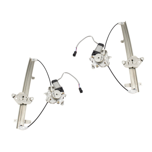 Brock Replacement Driver and Passenger Front Power Window Lift Regulators & Motors Assemblies Compatible with 98-04 Pickup Truck 807317B405 807203S500