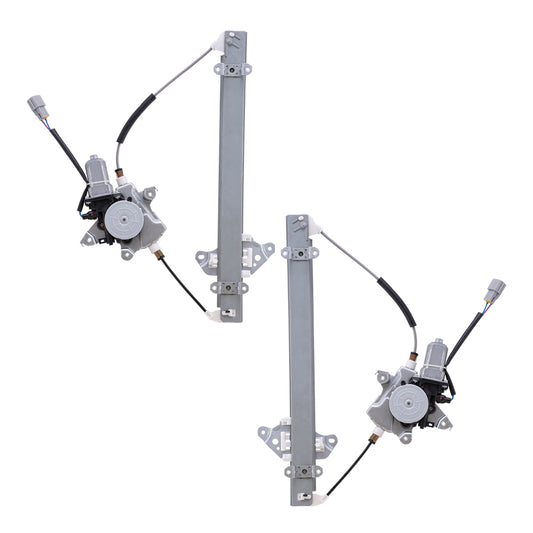 Brock Replacement Pair Set Front Power Window Lift Regulators w/ Motors Assemblies Compatible with 11-16 Juke 80731-JX30C 80720-1KA0A