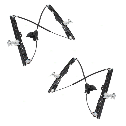Brock Replacement Pair Set Front Power Window Lift Regulators Compatible with 04-15 Titan 80721-ZT00A 80720-ZT00A