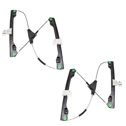 Brock Replacement Pair Set Front Power Window Lift Regulators Compatible with 07-10 Altima Sedan 80771JA000 80770JA000