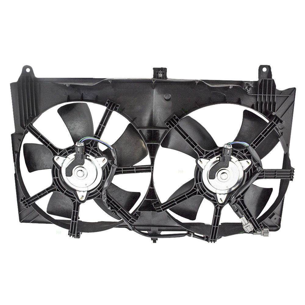 Brock Replacement Dual Cooling Fan Motor Shroud Assembly Compatible with 2003-2007 G35 Coupe 2003-2006 350Z 21481-CF40B