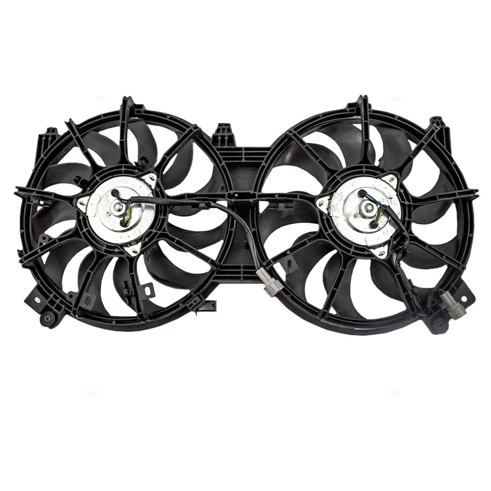 Brock Replacement for Dual Cooling Fan Motor Assembly Compatible with 07-11 Altima 21481-JA100 21481-JA000