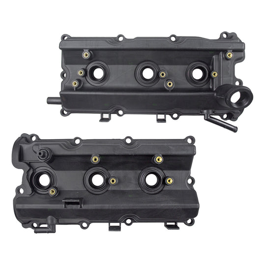 Brock Replacement Pair Set Engine Valve Covers w/ Gaskets Compatible with 2003-2006 350Z 13270-8J112 13264-AM600