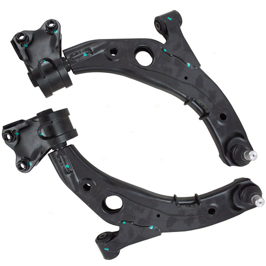 Brock Replacement Pair Set Front Lower Control Suspension Arms with Ball Joints & Bushings Compatible with 07-12 CX-7 EH44-34-350 EH44-34-300B